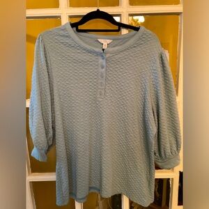 Time & Tru Puffed Sleeve Blouse